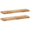 vidaXL Estante flotante 2 uds madera acacia acabado aceite 100x20x4 cm