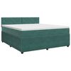 vidaXL Cama box spring con colch&oacute;n Verde oscuro 140 x 200 cm