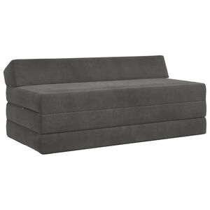 vidaXL Sof&aacute; Cama Plegable Gris oscuro 120 x 60 x 49 cm Tela