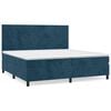 vidaXL Cama box spring con colch&oacute;n terciopelo azul oscuro 200x200 cm