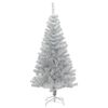 vidaXL Árbol de Navidad artificial con soporte plateado PET 120 cm