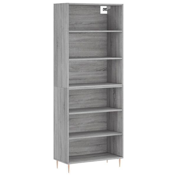 vidaXL Aparador alto madera ingenier&iacute;a gris hormig&oacute;n 69,5x32,5x180 cm