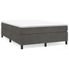 vidaXL Cama box spring con colch&oacute;n terciopelo gris oscuro 140x190 cm