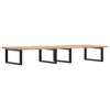 vidaXL Estante de lavabo de pared acero y madera maciza de acacia