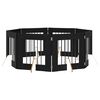 vidaXL Puerta de perro con soportes 8 pcs Roble Negro 60 x 60 cm