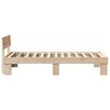 vidaXL Estructura de cama Natural 75 x 190 cm Madera de pino macizo