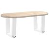 vidaXL Patas para mesa de centro en forma de V (2 unidades), color blanco, 30 x (30-31,3) cm, acero