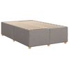 vidaXL Cama box spring con colch&oacute;n tela gris taupe 120x200 cm
