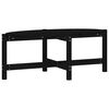 vidaXL Mesa de centro de madera maciza de pino negro 118x63x45 cm