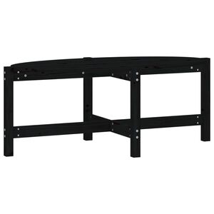vidaXL Mesa de centro de madera maciza de pino negro 118x63x45 cm