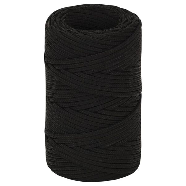 vidaXL Cuerda de trabajo poliéster negro 2 mm 25 m