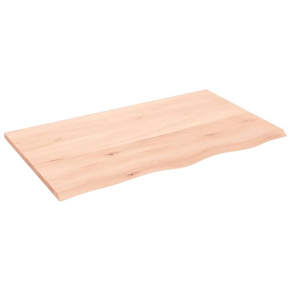 vidaXL Encimera de ba&ntilde;o madera maciza sin tratar 100x60x2 cm