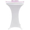 vidaXL Mantel elástico para mesa alta 4 unidades blanco Ø60 cm