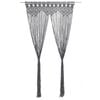 vidaXL Cortina de macram&eacute; algod&oacute;n gris antracita 140x240 cm