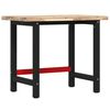 vidaXL Banco de trabajo madera maciza acacia rectangular 100x60x83 cm