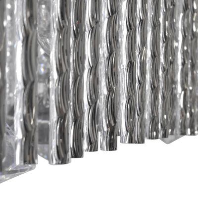 vidaXL Lámpara de techo cuadrada adornos de cristal tiras de aluminio