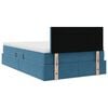 vidaXL Cama con almacenamiento Azul Oscuro 120 x 200 cm Terciopelo