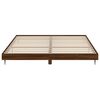 vidaXL Estructura de cama sin colch&oacute;n madera marr&oacute;n roble 150x200 cm