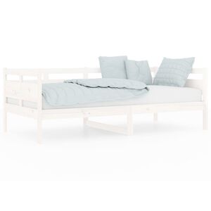 vidaXL Sof&aacute; cama madera maciza de pino blanco 90x190 cm