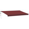 vidaXL Toldo retr&aacute;ctil autom&aacute;tico burdeos 500x350 cm