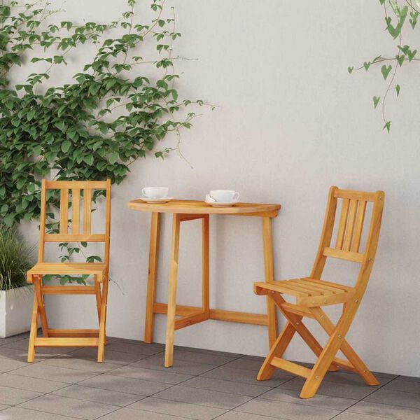 vidaXL Silla de Jardín 2 pcs Marrón 36 x 46 x 86cm