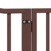 vidaXL Puerta de perros plegable 8 paneles madera &aacute;lamo marr&oacute;n 640 cm