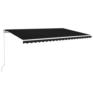 vidaXL Toldo retr&aacute;ctil manual con luz LED gris antracita 500x300 cm
