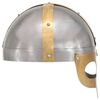 vidaXL Réplica de casco vikingo antiguo LARP acero plateado