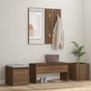 vidaXL Set de muebles de recibidor madera contrachapada roble marr&oacute;n