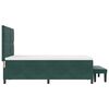vidaXL Cama tipo Box Spring Verde oscuro 160 x 200 cm Terciopelo