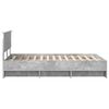 vidaXL Estructura de cama con cabecera Gris Concreto 120 x 123 cm