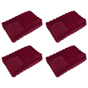 vidaXL Manta antideslizante de sint&eacute;tica de conejo Olite 4 uds. 8.1 kg