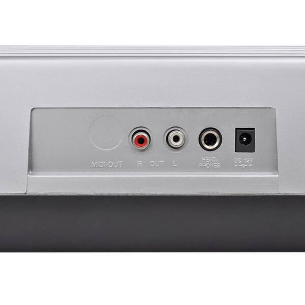 vidaXL Juego de teclado el&eacute;ctrico con 61 teclas plateado y negro