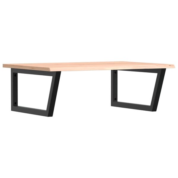 vidaXL Estante de lavabo de pared de acero y madera maciza de roble