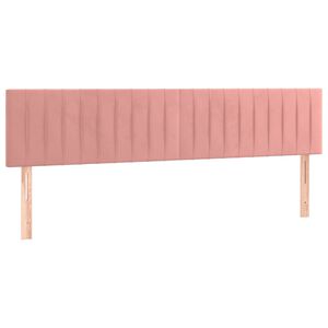 vidaXL Cabeceros terciopelo rosa 180x5x78/88 cm