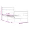 vidaXL Estructura de cama sin colchón metal roble Sonoma 75x190 cm