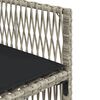 vidaXL Set comedor jard&iacute;n y cojines 13 pzas rat&aacute;n sint&eacute;tico gris claro