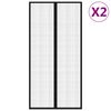 vidaXL Mosquiteras para puerta bloque magn&eacute;tico 2 uds negro 220x100 cm