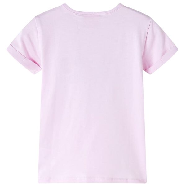 Camiseta infantil rosa suave 128