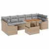 vidaXL Conjunto de sof&aacute; de jard&iacute;n 8 pcs Beige y Gris Claro