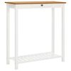 vidaXL Mesa alta de bar de madera maciza de roble 100x40x110 cm