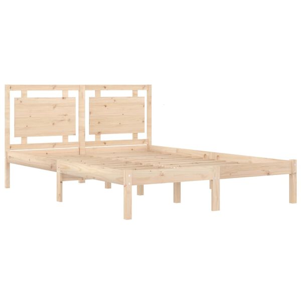 vidaXL Estructura de cama de madera maciza de pino 120x200 cm