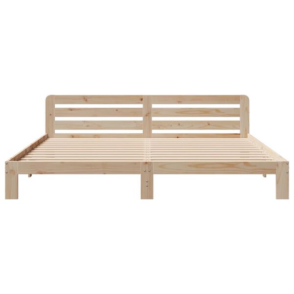 vidaXL Estructura de cama sin colch&oacute;n madera maciza de pino 180x200 cm