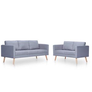 vidaXL Set de sof&aacute;s de 2 y 3 plazas de tela gris claro