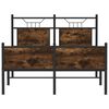 vidaXL Estructura de cama sin colch&oacute;n madera roble ahumado 120x200 cm