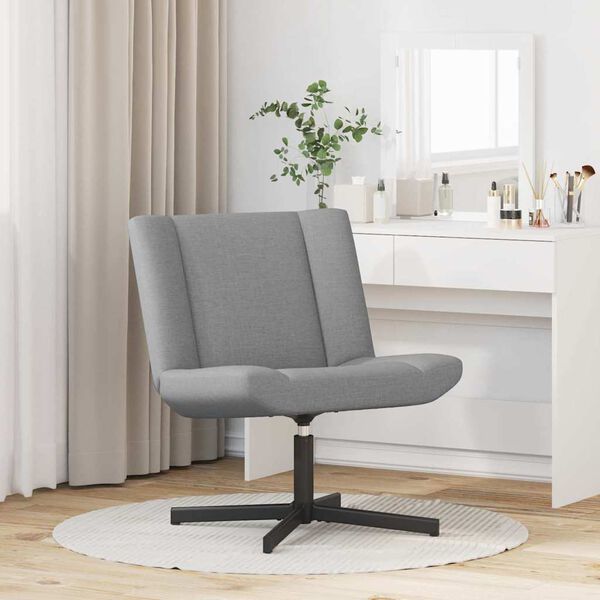 vidaXL Silla giratoria Gris Claro 63 x 75 x 76 cm tela