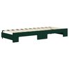 vidaXL Sof&aacute; cama nido con cajones terciopelo verde oscuro 80x200 cm