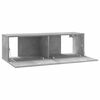 vidaXL Mueble para TV madera contrachapada gris hormigón 100x30x30 cm