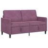 vidaXL Sof&aacute; con almacenamiento 2 plaza Morado 152 x 78 x 87 cm