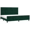 vidaXL Estructura cama sin colch&oacute;n terciopelo verde oscuro 200x200 cm